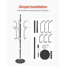Freestanding Coat Rack with Marble Base & 6 Hooks – Modern Clothes Stand for Entryway Bedroom Office