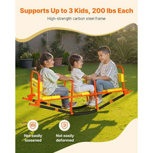 2-Seat Kids Metal Seesaw, Rocking Teeter Totter with Handles, 200 lbs Capacity, Outdoor Toy for Ages 3+