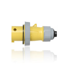 Leviton 30 Amp 125V LEV Series IEC Pin & Sleeve Plug with Clamp Yellow 330P4WLEVA