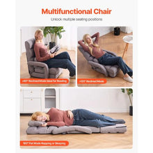 5-Position Adjustable Floor Gaming Chair with Armrests & Back Support (Gray)