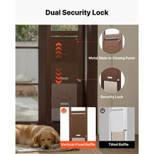 75-81 Inch Dog Door for Sliding Glass Door Adjustable Height for Renters