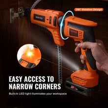 4200RPM Drywall Screw Gun Auto-Feed with 2 Battery Packs Charger Belt Clip Tool Bag Screw Length and Depth Adjustable