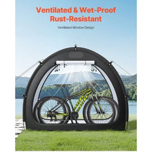 Bike Storage Tent 1–2 Bikes Waterproof Outdoor Tent Ventilated Window Fiberglass Frame