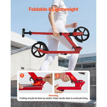 Red + Black 2-Wheel Kick Scooter for Kids 8+ Teens & Adults Adjustable Handlebar Anti-Slip Deck Lightweight 220 lbs Capacity