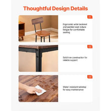 35 In Bar Table Set with Rounded Edge Design with Four Stools for Living Room and Kitchen