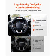 Ford F-150 Steering Wheel 2021–2024 Carbon Fiber Flat-Bottom Design Non-Slip Leather Grip Black
