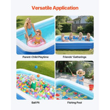 118 x 67 x 20 Inch Inflatable Pool – Large Family Swim Pool for Kids & Adults Indoor Outdoor with Repair Kit