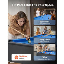7ft Billiards Table with Adjustable Feet – Stable Design for Family Use Recreation Room