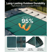 16x30 ft Inground Pool Safety Cover Mesh Winter Cover with Hardware (Green)
