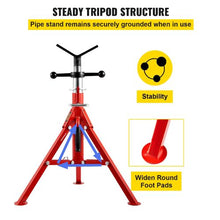 24 - 42 Inch Pipe Chain Vise with Tripod Stand for Plumbing and Pipe Work 1107B V