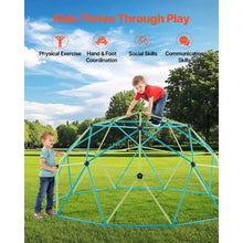 10FT Geometric Dome Climber with Saucer Swing 1000LBS Capacity Easy Assembly Outdoor Playground for Kids 3-10 Years Old