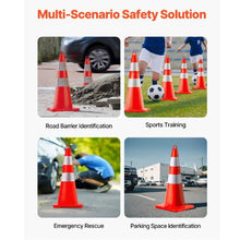 12" x 28" PVC Traffic Cones with Reflective Collars & Weighted Base
