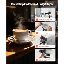 Commercial Drip Coffee Maker 16-17 Cups 2.5L Carafe 4-Hour Keep Warm Stainless Steel Auto Fill for Restaurant & Office