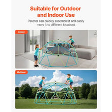 10FT Geometric Dome Climber with Swing & Hammock 1000LBS Capacity Easy Assembly Outdoor Playground for Kids 3-10 Years Old