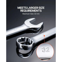 25-Piece Metric Open-End Wrench Set 6–32 mm Carbon Steel with Roll-Up Pouch