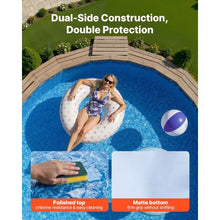 18ft Round Pool Liner – Overlap Vinyl for 52in Steel Above-Ground Pools Boulder Swirl