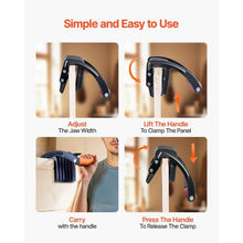 Plywood Carrier 200 LBS Capacity Adjustable Drywall Carrying Tool 0–1" Boards Non-Slip Grip (2-Pack)