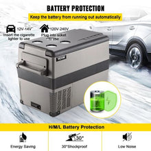 12V 48 Qt Portable Refrigerator – Fast Cooling Freezer with App Control for Car Truck Camping & Home Use – (Black)