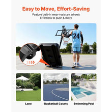 48 inch 5.25 to 10 ft Height Adjustment  Portable Basketball Stand for Kids Teens Adults in Driveways Pools