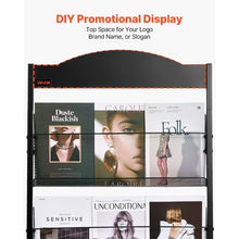 4-Tier Brochure Display Rack with Wheels Floor Stand HS-Z13