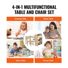 Kids Activity Table Set with Storage Cabinet