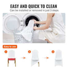 150-Pack Stretch Spandex Folding Chair Covers Universal Fit Washable (White)