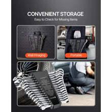 30-Piece Ratcheting Wrench Set SAE & Metric Cr-V Steel with Organizer Rack