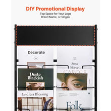 20 Pocket Brochure Display Rack Floor Stand Black HS-Z2