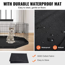 Dog Playpen 8-Panel Foldable Metal Pet Fence with Pad & Stakes 24" H Indoor/Outdoor