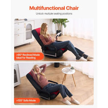 360° Swivel Floor Gaming Chair with Armrests – (Red/Black)