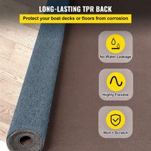 6 x 23' Gray Marine Carpet Indoor Outdoor Rugs for Patio Deck Anti-Slide TPR Water-Proof Back Cut Outdoor Marine Carpeting Easy Clean Outdoor Carpet Roll