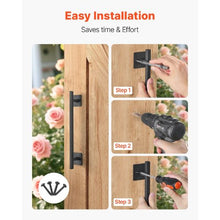 12.6 In Barn Door Handle Rustic Metal Sliding Door Pulls Heavy Duty Carbon Steel with Rust-Resistant Coating for Outdoor Gate Garage Shed Closet
