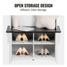 32" Hall Tree Entryway Bench with Coat Rack Shoe Storage 4 Drawers Adjustable Shelves & 5 Hooks for Mudroom Entryway & Hallway