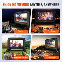 14FT Inflatable Movie Screen Outdoor Projector Screen Blower Carrying Bag Front/Rear Projection