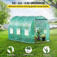 10×7×7' Ft Green Portable Plant Hot House with Galvanized Steel Hoops Walk-in Tunnel Greenhouse VV-TG-1077GREEN
