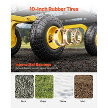 500 LBS Steel Garden Cart Heavy-Duty Wagon with 10" All-Terrain Tires & Removable Mesh Sides