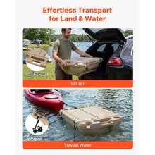 40 QT Floating Cooler with Dry Storage & Tow Rope Floating Ice Chest (Apricot)