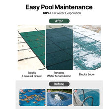 16x30 ft Inground Pool Safety Cover Mesh Winter Cover (Green)