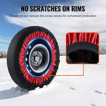 Extra Large Snow Tire Socks with Elastic Straps (2-Pack)