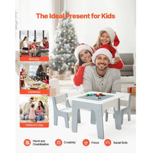 4-in-1 Kids Activity Table with 2 Chairs Double-Sided Play Table Storage for kids