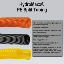 1 1/2" Flexible Polyethylene Split Corrugated Wire Loom Tubing Yellow 100FT