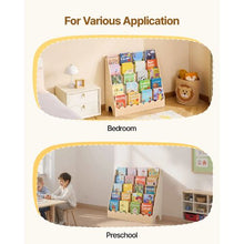 5-Tier Montessori Bookshelf Scalloped Front Facing Toddler Bookcase with Dual Hooks