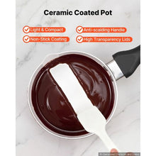 Chocolate Melting Pot 2 x 1 Qt Pots, 80W Dual Temp Control 86–185°F Ceramic-Coated Pots