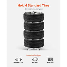 4 Tires with Rims Tire Storage Rack for Garage and Workshop TC0510NW