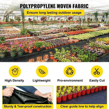 5 x 250' Ft Premium Woven Ground Cover Heavy Duty PP Material and Easy Setup 5 Oz Weed Barrier Landscape Fabric VV-WB-5250