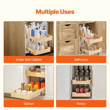 14X21 inch Pull Out Cabinet Organizer Soft Close Wood Drawe for home WD-1421 (2 Layers)