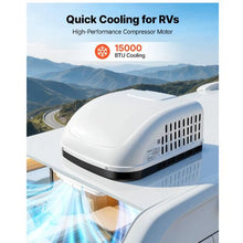 15000 BTU RV Rooftop Air Conditioner 120V Quiet Cooling (White)
