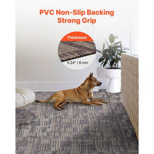 24 x 24 Reusable Carpet Tiles – Modular Soft Padded Squares for 96 sq. ft. DIY Installation in Living Room, Bedroom, Office (Gray & Brown 24 pcs)