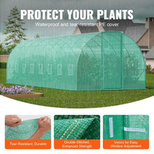 28 x 10 x 7.5' Ft Green Galvanized Frame PE Cover Walk-in Tunnel Greenhouse VV-TG-206-PE