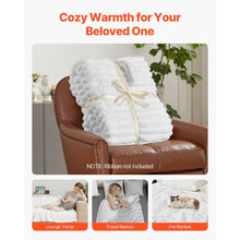Fleece Throw Blanket 50 x 60"Soft Flannel Blanket Lightweight Throw (White)